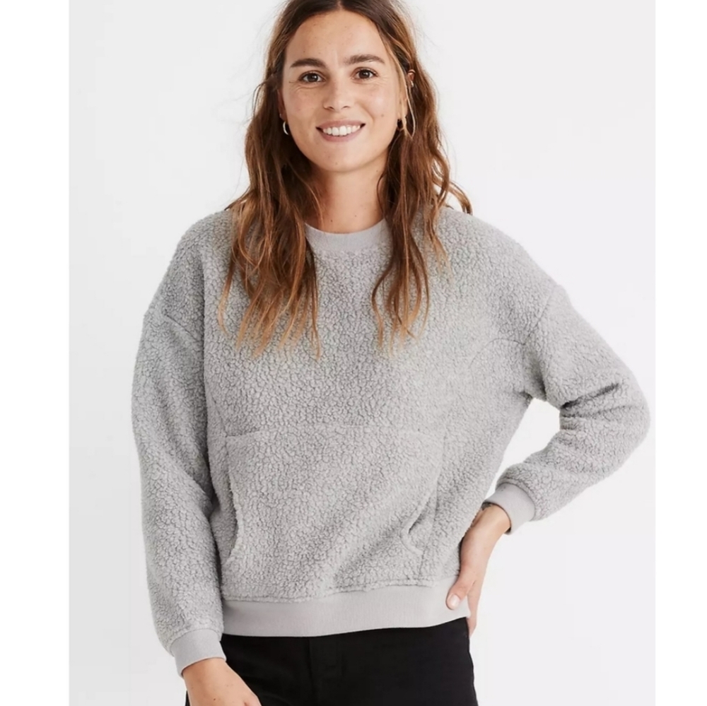 Madewell fleece crew neck sweatshirt